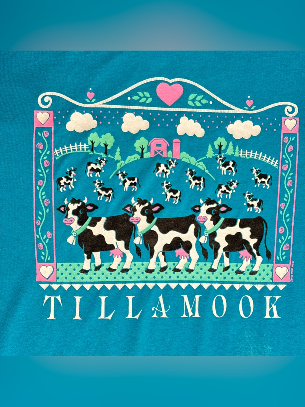 Vintage Tillamook Cow T Shirt Mens Large Jerzees Farm Single Stitch 90s 1990 - Picture 3 of 5
